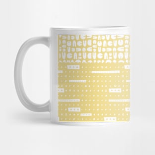 Yellow white shell boho Mug